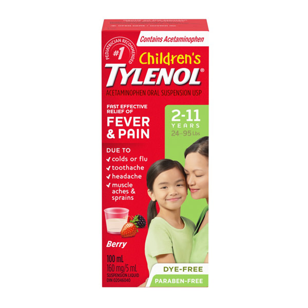 TYLENOL CHILDREN'S 2-11 YEARS BANANA BERRY