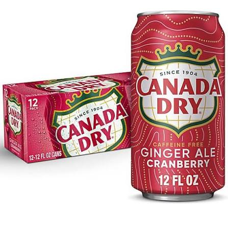 US CANADA DRY GINGER ALE CRANBERRY