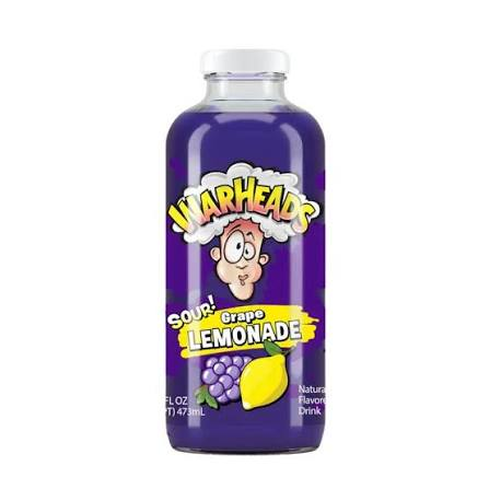 WARHEADS SOUR GRAPE LEMONADE GLASS BOTTLE