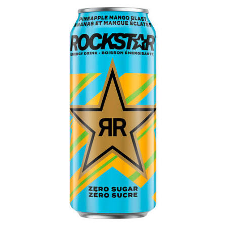 ROCKSTAR PINEAPPLE MANGO BLAST ZERO SUGAR