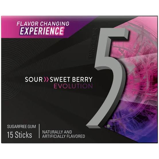 5 GUM SOUR & SWEET BERRY